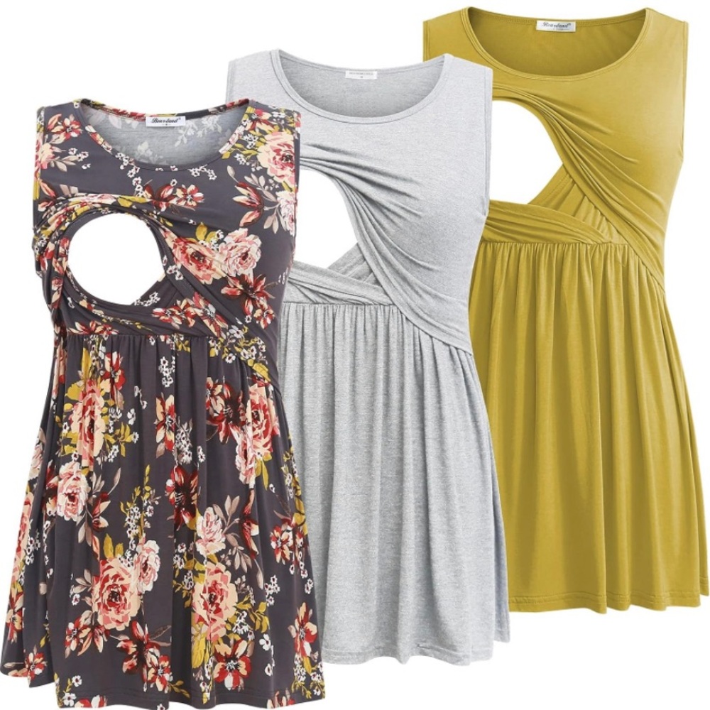 Bearsland Maternity Nursing Tank Tops